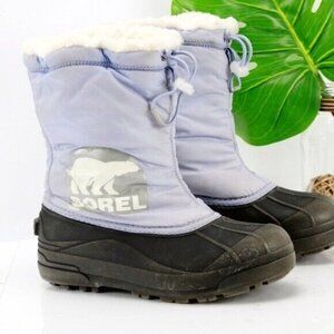 Sorel Girl's Snow Commander Boot Size 8 Waterproof Winter Purple Pull On Winter